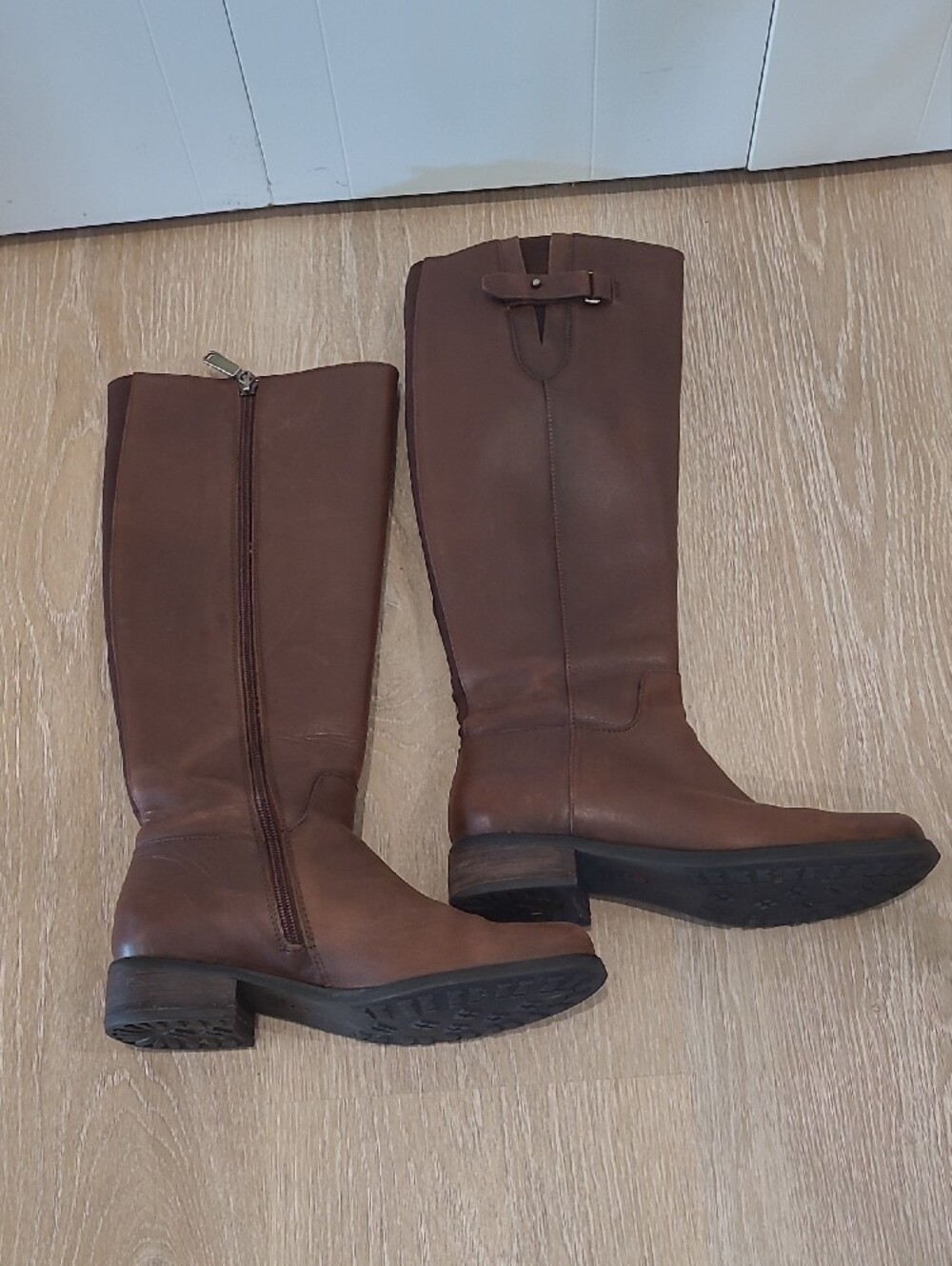 Blondo Volly Brown Leather Tall Riding Boots - Picture 8 of 12